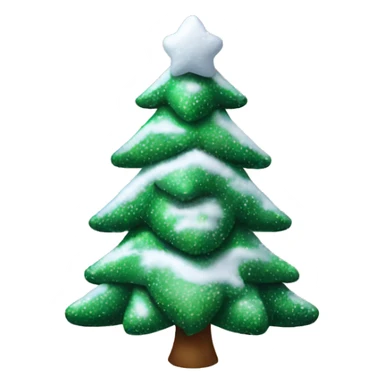 christmas tree with snow sticker