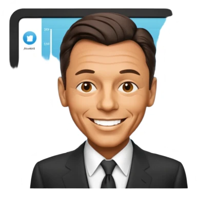 Frank sinatra emoji showing some data anlytics sticker
