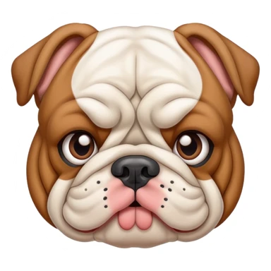 cute bulldog face sticker