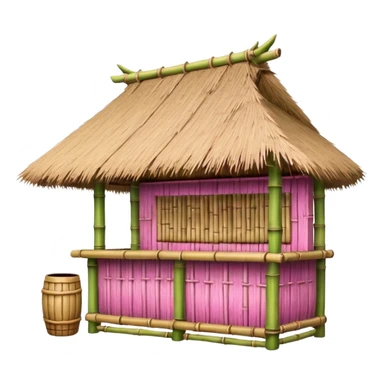 pink detailed tiki bar sticker