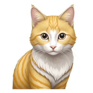 Реалистичная кошка с желтыми глазами  sticker