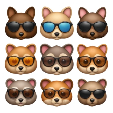 a sunglasses animals sticker