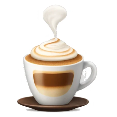 Cappuccino in a cup sticker