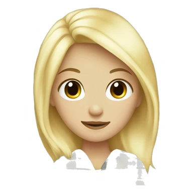 blond clean girl folded plaid blanket sticker