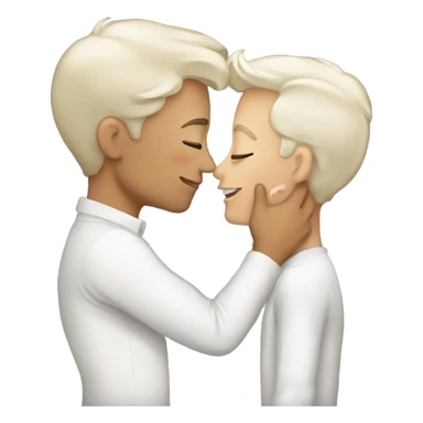 Gay kiss older white younger white sticker