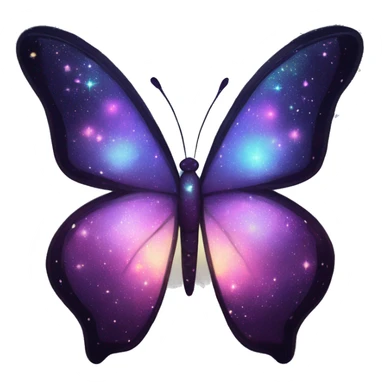 sparkly starry glowing nebula galaxy butterfly sticker
