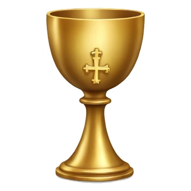 Golden chalice with a saint peters cross sticker