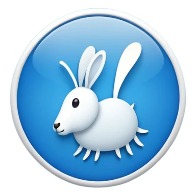 White tick in a blue circle  sticker