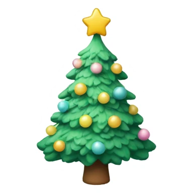 Christmas tree pastel colour  sticker