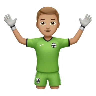 soccer goalkeeper full body arms out wide sticker
