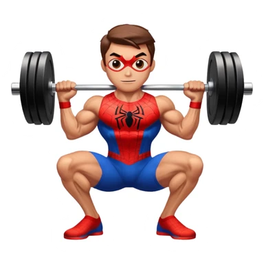 Spider-Man lifting weights at the gym sticker