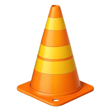 Cono naranja obra construcción  sticker