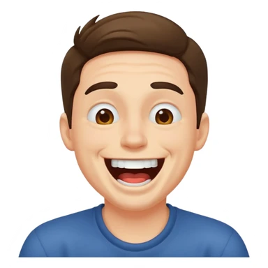 Guy laughing chocking himself sticker