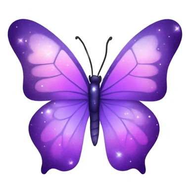 sparkly starry Pastel purple-gradient nebula galaxy butterfly sticker