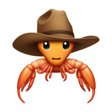 Shrimp in a cowboy hat sticker