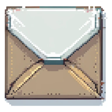 envelope icon in Minecraft pixel art style sticker