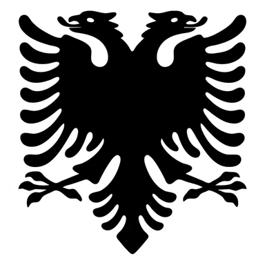 Albanian double-headed eagle, stylized sticker
