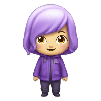 Un poulpe mignon violet sticker