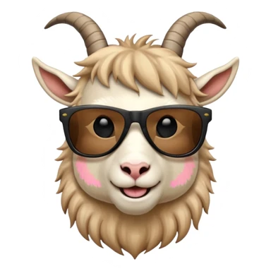 Goat with black sunglasses  sticker