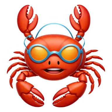 lobster wearing sleeping mask sticker