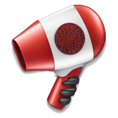 red hair dryer in hand sticker