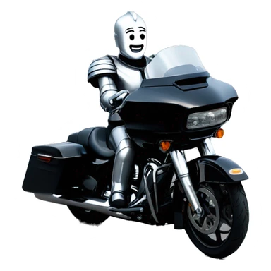 Tin Man on a black Harley road glide sticker