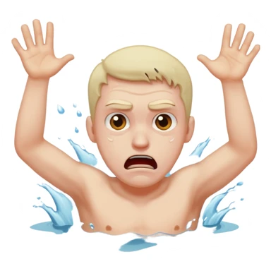 Man drowning sticker