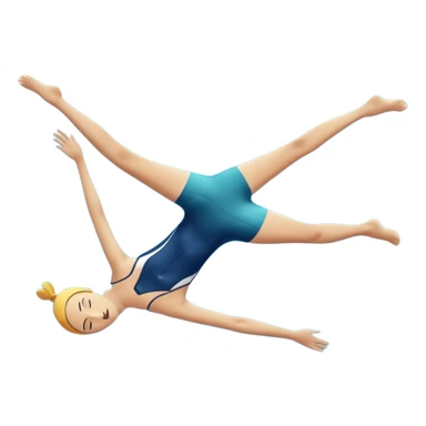 Artistic swimming with the legs out of the water Upsidown sticker