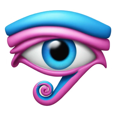 eye of horus with transgender pink and blue sticker