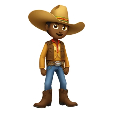 Cowboy riding a taco sticker