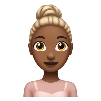 Clean girl emojis word ballerina pink sticker