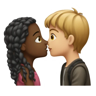 Boy kiss girl sticker
