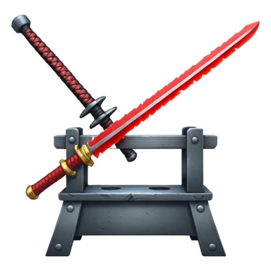 A samurai sword hot anvil sticker