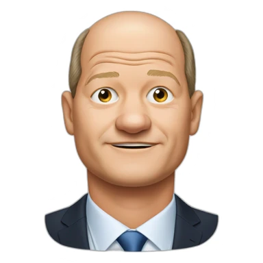 Olaf Scholz mit augenklappe sticker