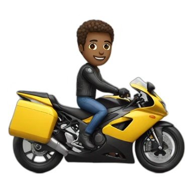 Man on superbike sticker