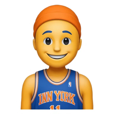 Smiley icon new york knicks sticker