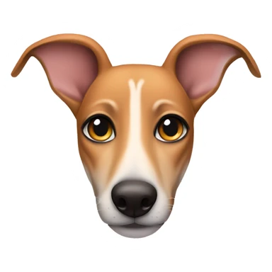 Fawn tiger greyhound with hearts eyes sticker