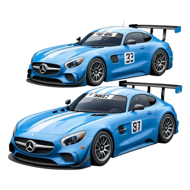 blue mercedes amg gt3 sticker