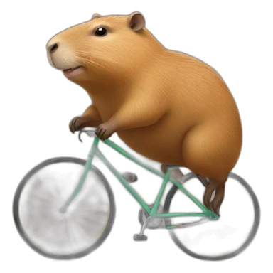 capybara riding bicycle sticker
