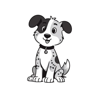 Merle border collie dog sitting sticker