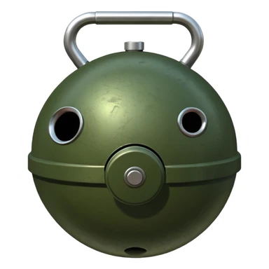 military green anti-personnel mine sticker