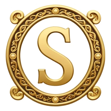 Logo with a card with the letter S and P sticker