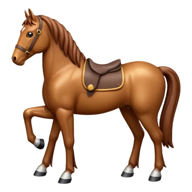 Standing Horse 3D emoji sticker