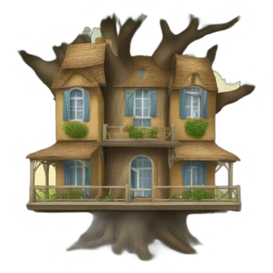 Une maison dans un arbre avec Jean du Jardin sticker