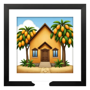 mango wood house from barrio with mango tree sticker