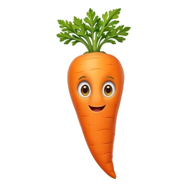 Create a curved carrot with eyes with a bend at the end for feet sticker