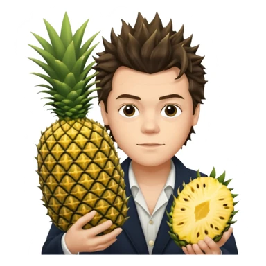 Harry styles with a pineapple  sticker