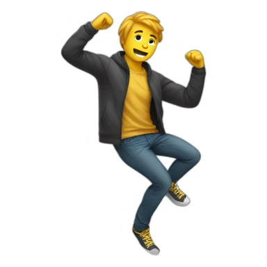 homme qui fait un dab avec les bras sticker