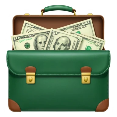 деньги торчащие из портфеля sticker