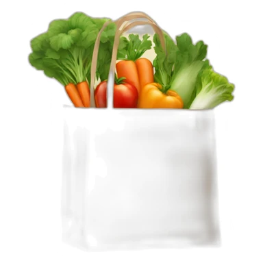 shopping bag with vegetables sticker